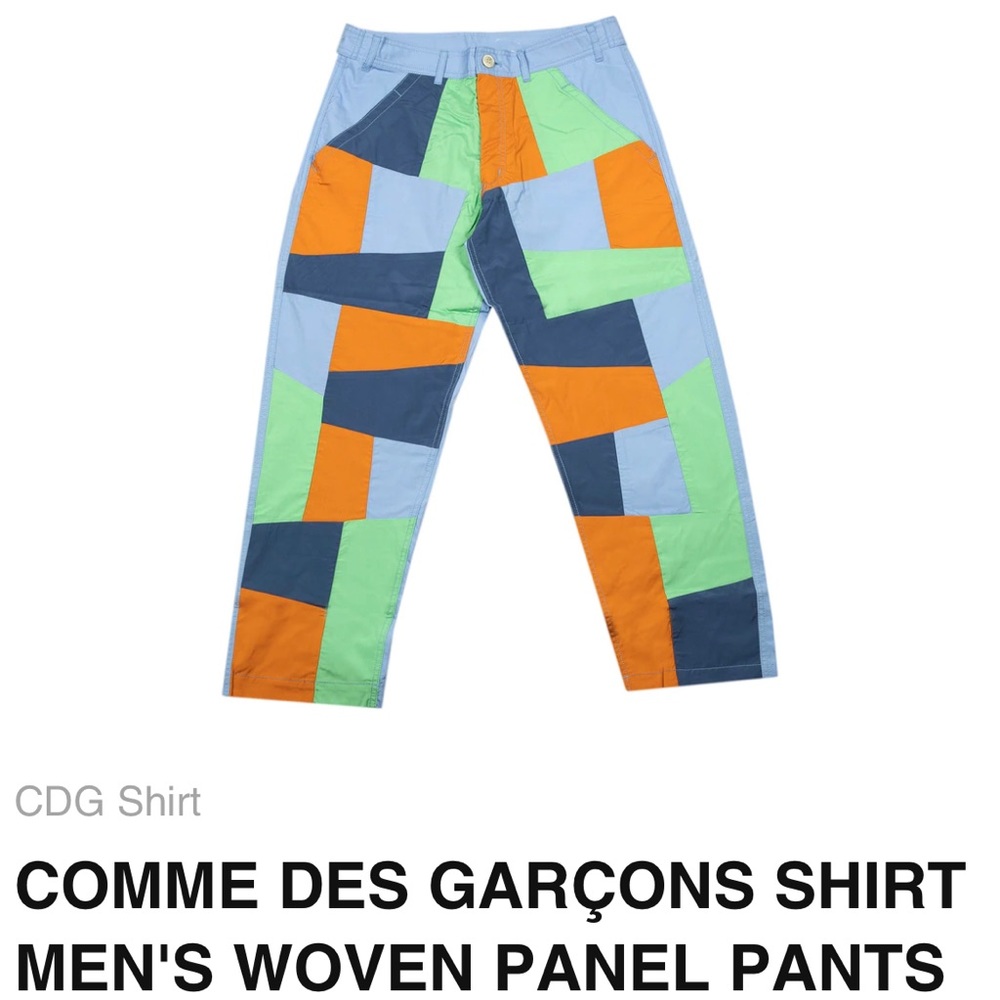 Comme Des Garçons Shirt Woven Patchwork Panel Pants NWT L